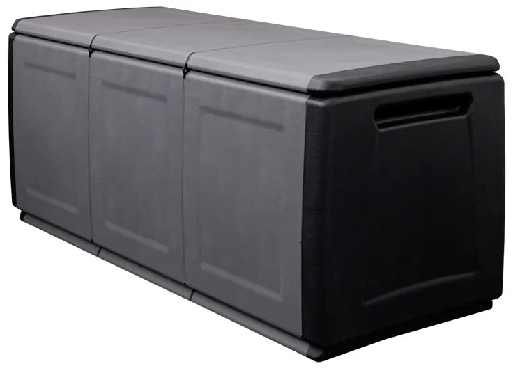 Plastikowa skrzynka z wiekiem, 1380x570x530 mm, szara