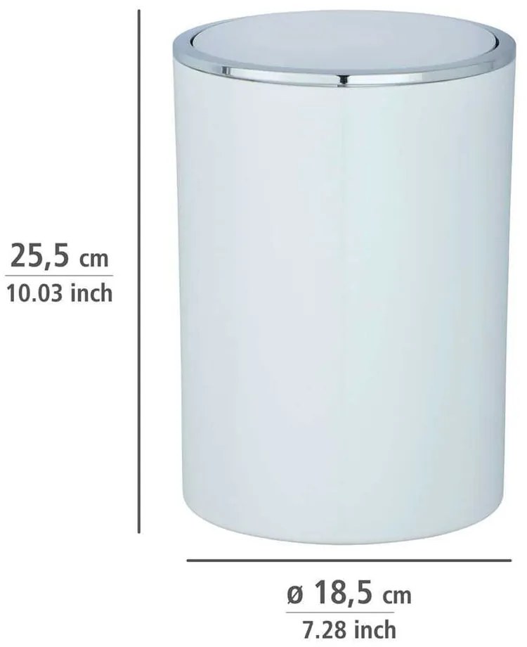Biały plastikowy kosz na śmieci 5 l Inca – Wenko