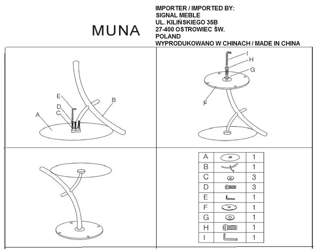 ŁAWA MUNA TRANSP/CHROM fi 50x55 SIGNAL