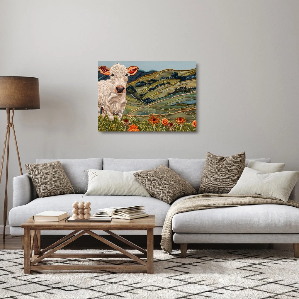 Obraz na szkle - Imitacja dzianego motywu (70x50 cm)