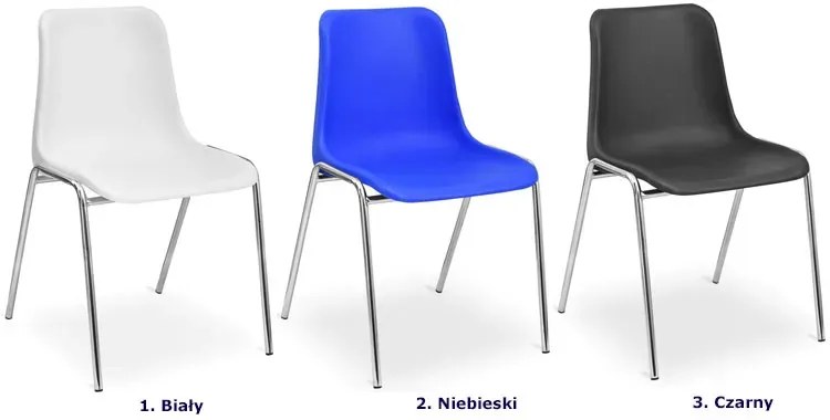 Niebieskie metalowe krzesło nowoczesne - Tarus 4X