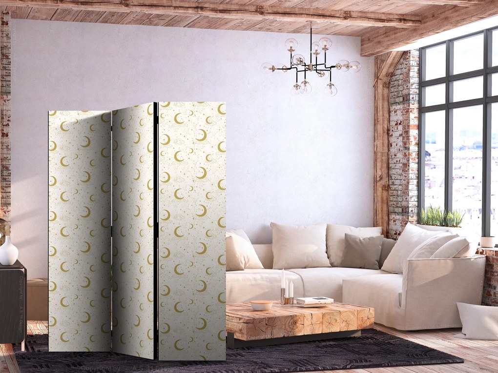 Parawan akustyczny Tła i desenie 135x172 cm 3-częściowy żółty ARTGEIST B