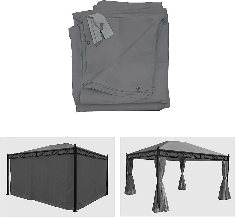 Pergola boczna Calpe II (zestaw 4 sztuk),  szary