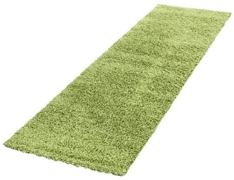 Dywan shaggy jednokolorowy zielony 80 cm x 250 cm