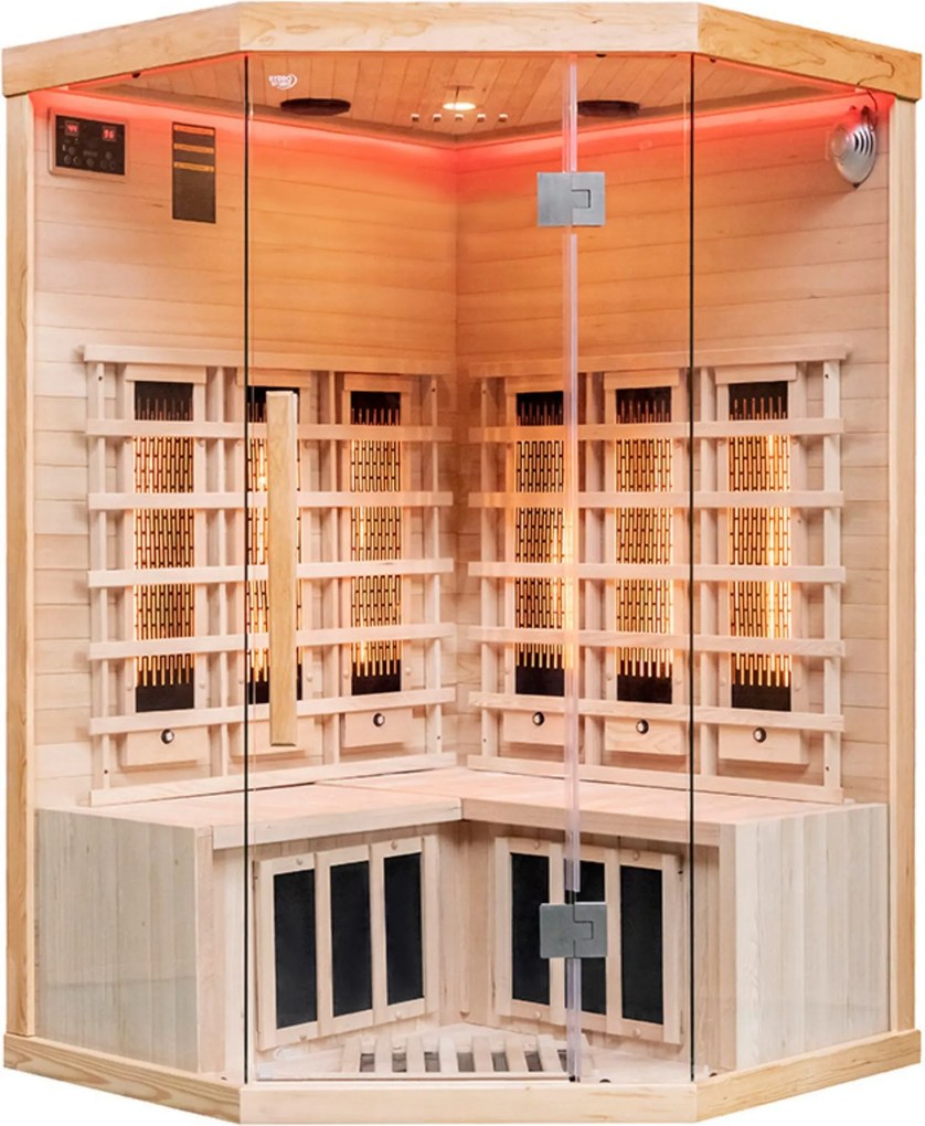 Sauna wewnętrzna niskotemperaturowa infrared na podczerwień 2 - 3 osobowa 120 x 120 CM