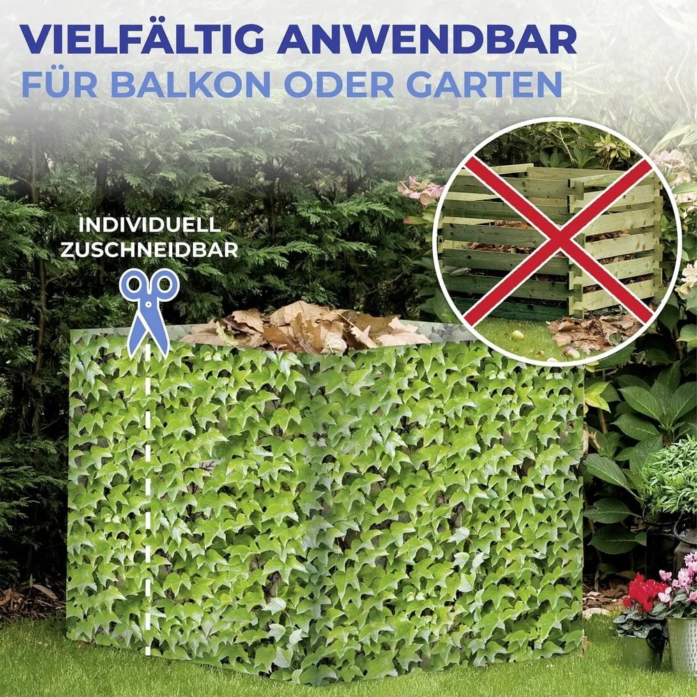 Zielona plastikowa osłona balkonowa 500x85 cm Wilder Wein – Maximex