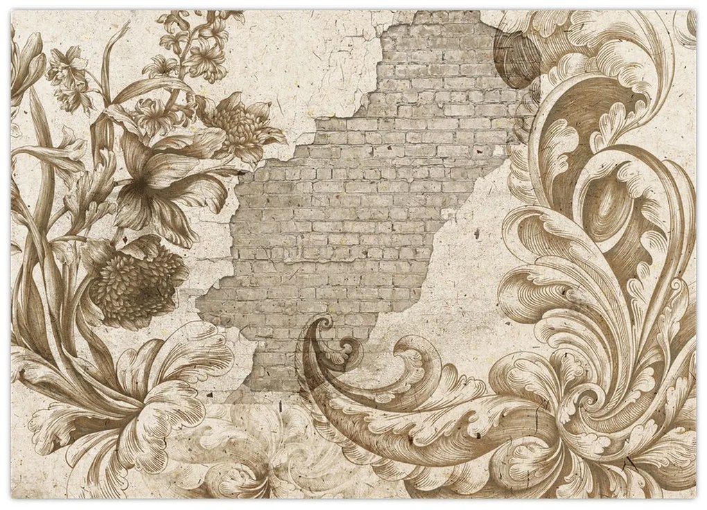 Obraz - Ściania z kwiatami (70x50 cm)