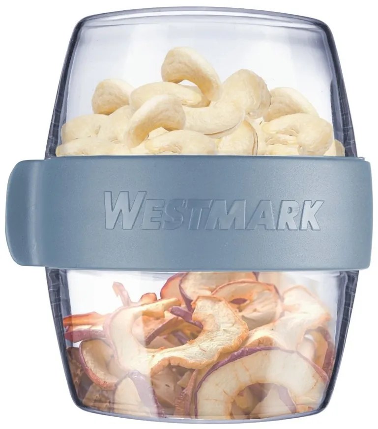 Westmark Dwuczęściowy pojemnik na przekąski MINI, 400 ml, niebieski