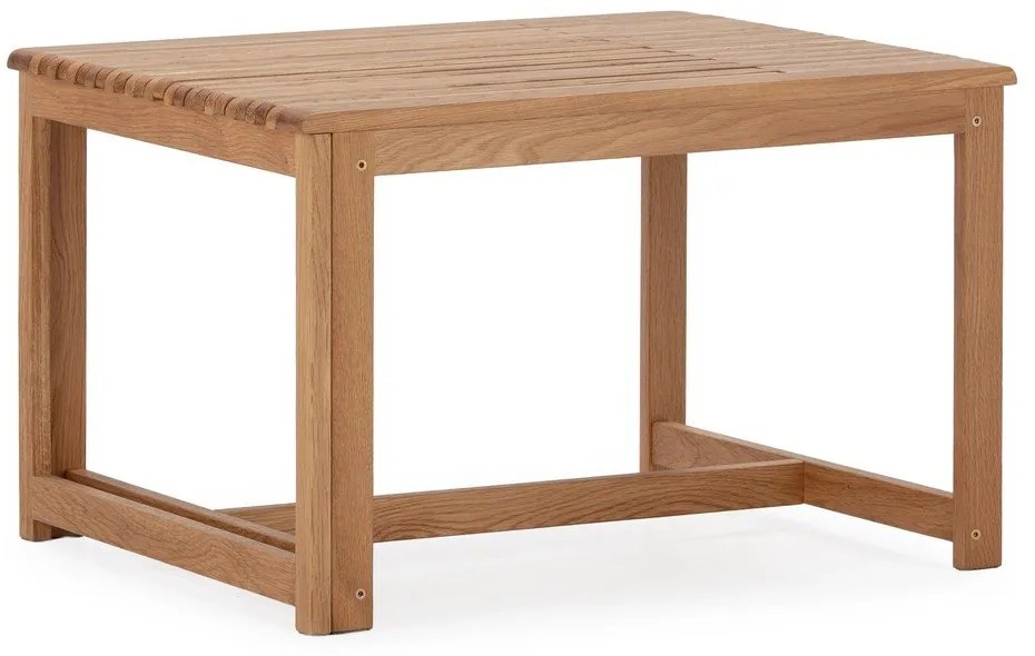 Stolik z litego drewna dębowego w naturalnym kolorze 60x70 cm Unai – MOME