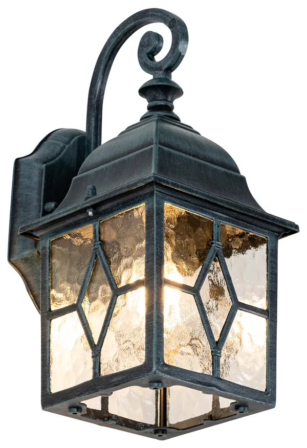 Romantyczna zewnętrzna lampa ścienna ciemnozielona - London