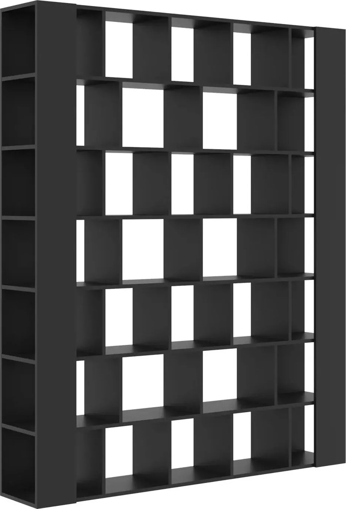 Czarny duży regał biblioteczka do salonu G5-L86