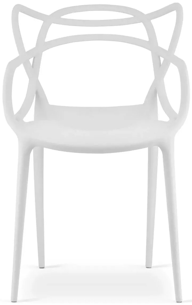 Białe nowoczesne krzesło do stołu - Riani 3X