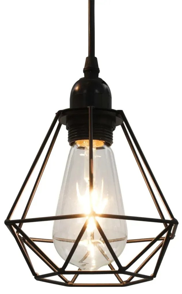 Czarna lampa wisząca nad stół - EX178-Marelo