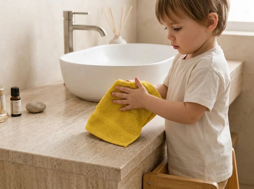 Ręcznik Classic mały żółty 30x50 cm, 100% bawełna