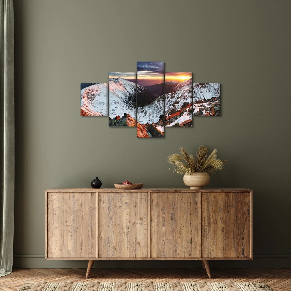 Obraz - Zimowa panorama górska (125x70 cm)