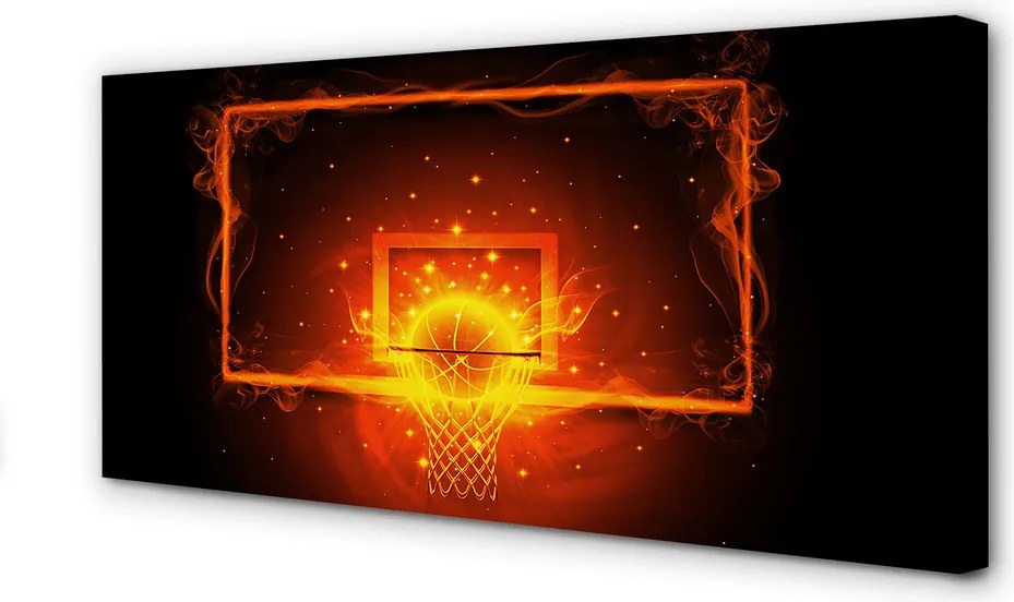 Obraz drukowany na płótnie Dynamiczny Rzut Do Kosza