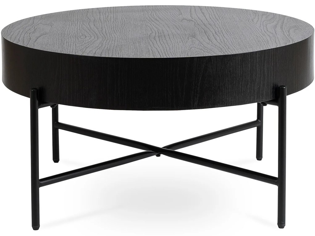 Stolik Kawowy BELIEF 79,5 cm Czarny Nowoczesny Loft