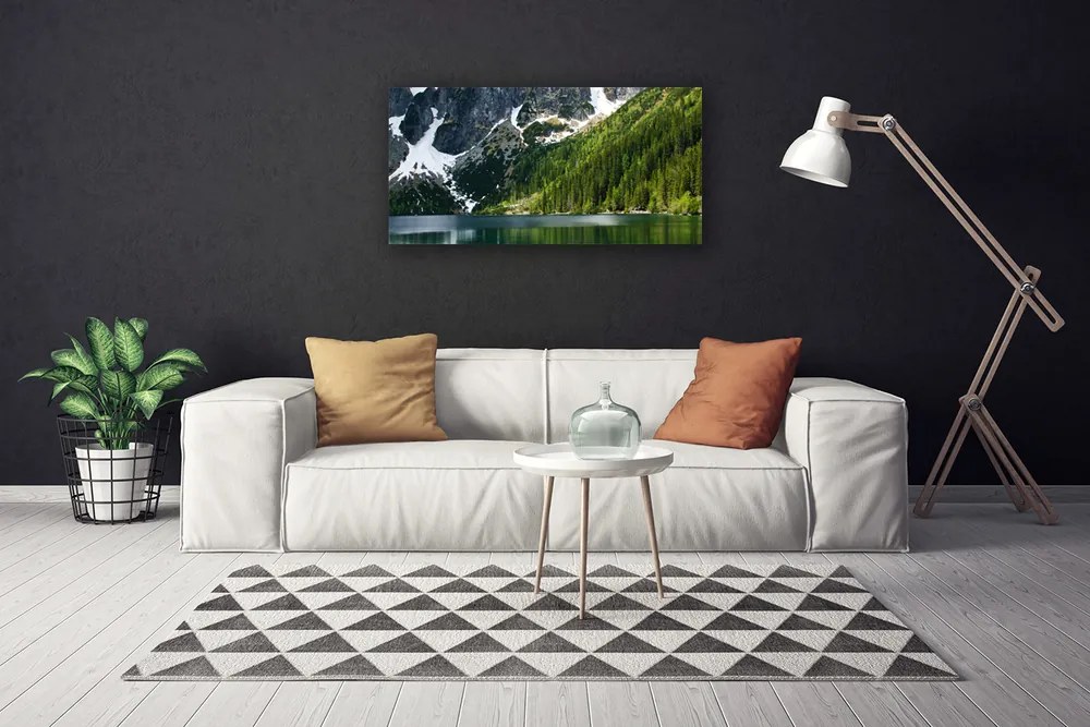 Obraz Canvas Jezioro Las Góry Krajobraz