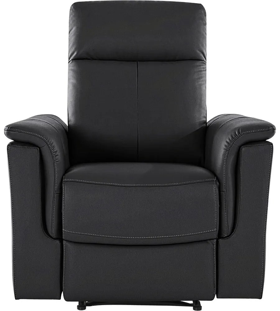 Czarny skórzany fotel wypoczynkowy Southbrook – Støraa