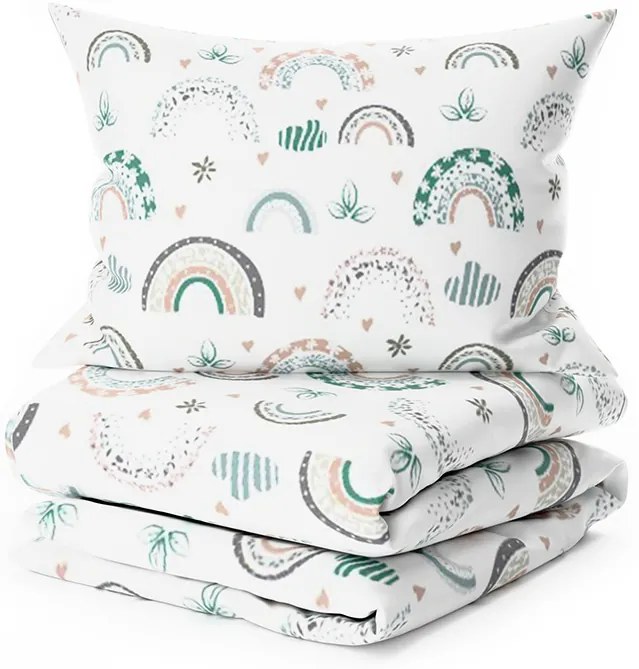 PrzytulneMieszkanie.pl PrzytulneMieszkanie.pl Bawełniana pościel do łóżeczka Renforcé RAINUBI biała Rozmiar pościeli: 45 x 65 cm | 90 x 135 cm