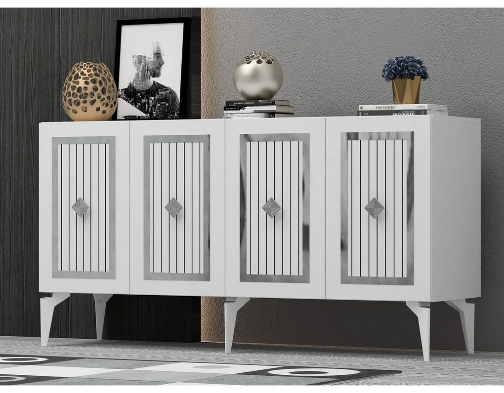 Szafka Nora White and Silver