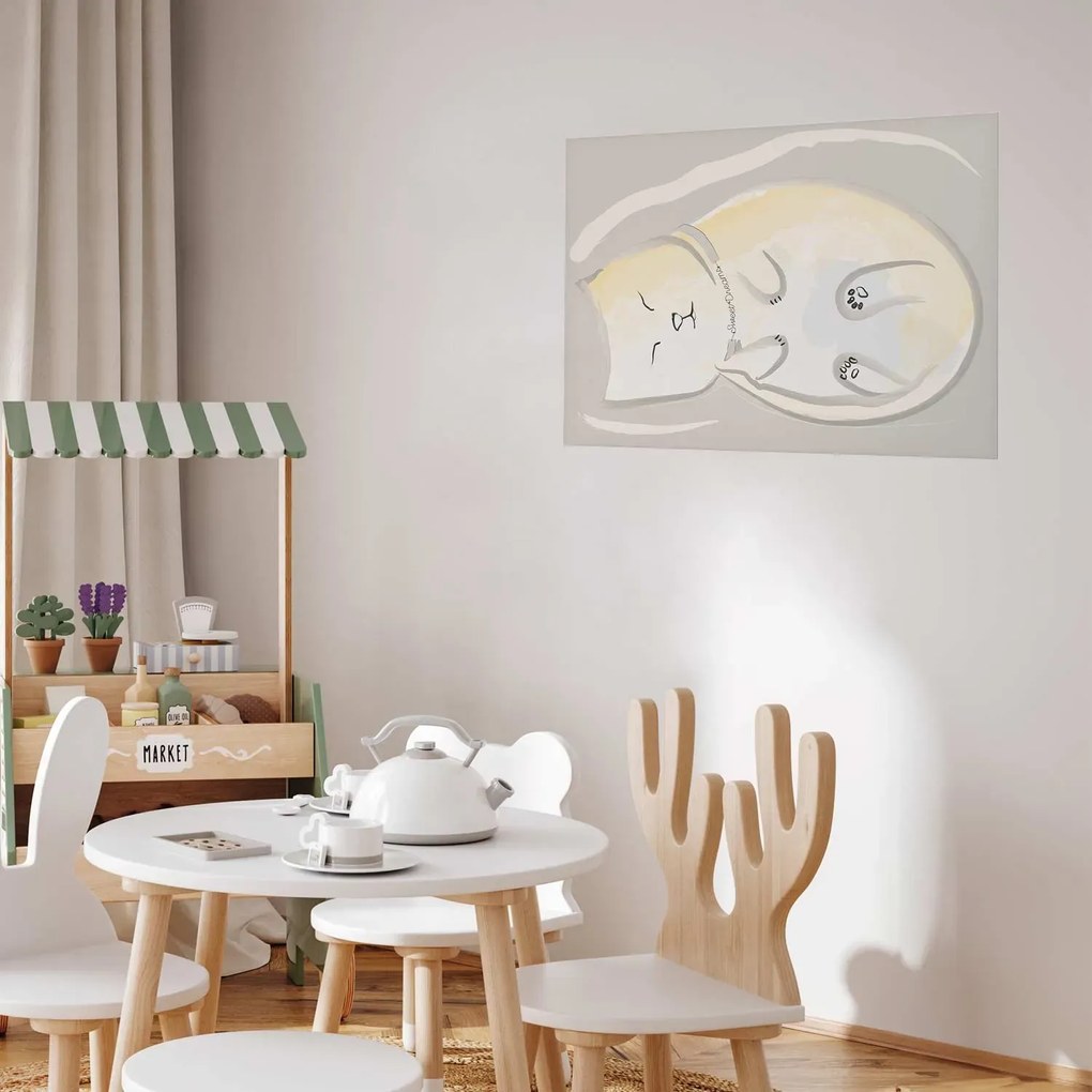 Plakat Śpiący kotek 30x21 cm bez ramy bez marginesu ARTGEIST B