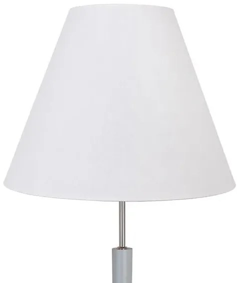 Szara drewniana lampa stojąca z abażurem - S240 C0-F96