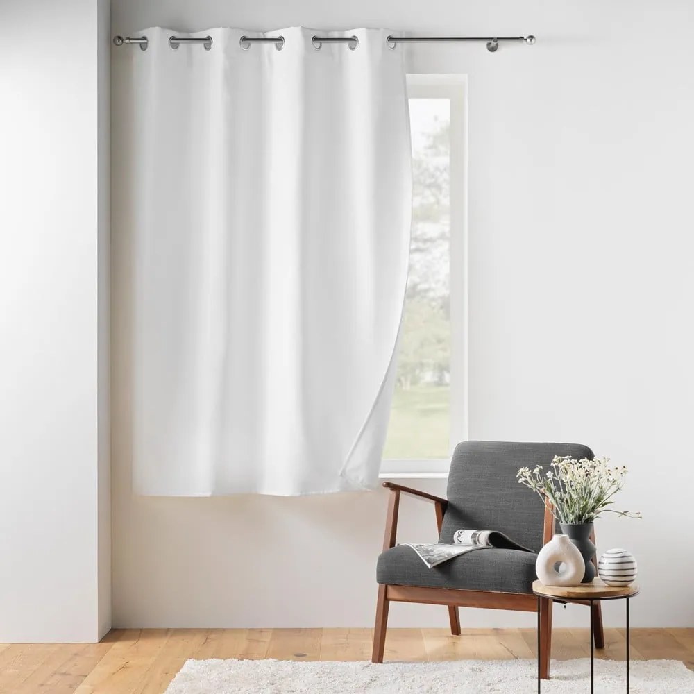 Biała zasłona termiczna/wygłuszająca z mikrowłókna 135x180 cm Micropolar – douceur d'intérieur