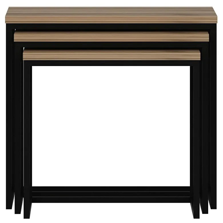 Stół składany Evia Walnut, 3 szt.