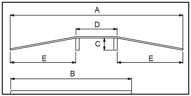 Metalmec Most przejściowy aluminiowy, 700x490 mm, 150 kg