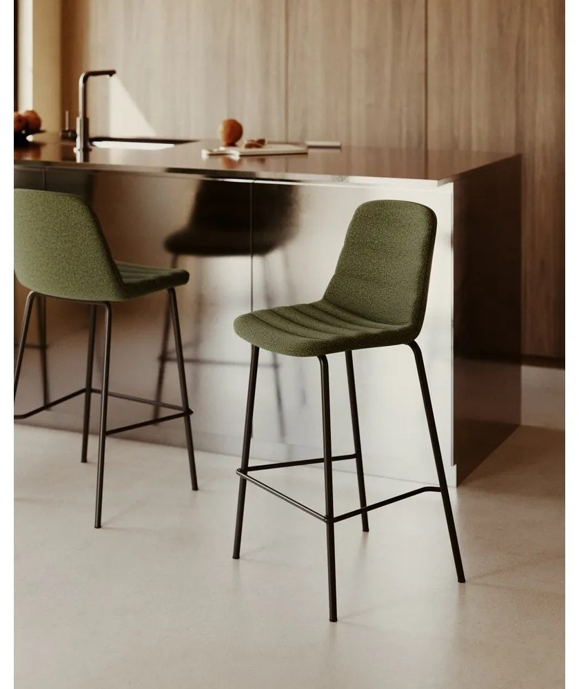 Ciemnozielone hokery zestaw 2 szt. 92,5 cm Zunilda – Kave Home
