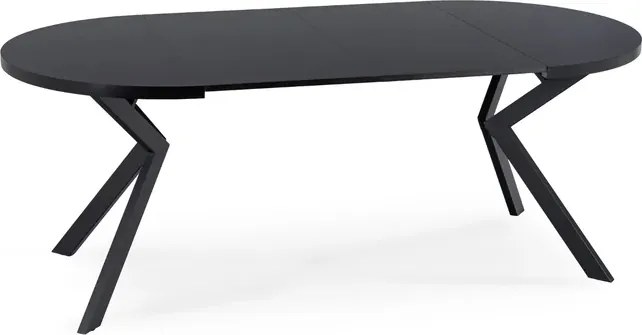 Stół Okrągły Rozkładany LUKAS 100-250 cm Czarny Loft