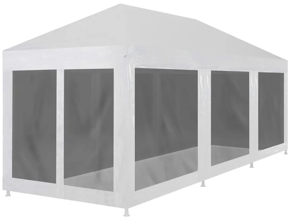 Biały namiot ogrodowy z siatkowymi ściankami K6-B35