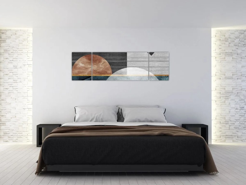 Obraz - Kształty i tekstury (170x50 cm)