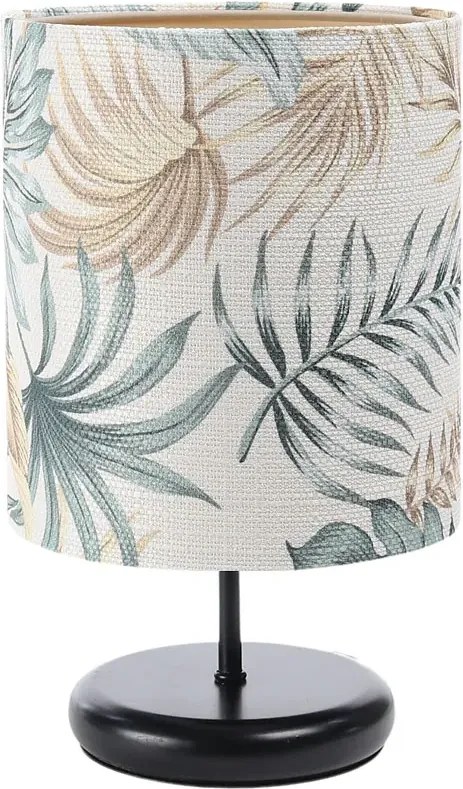 Czarna lampka nocna boho z abażurem w liście - S399 G4-H58