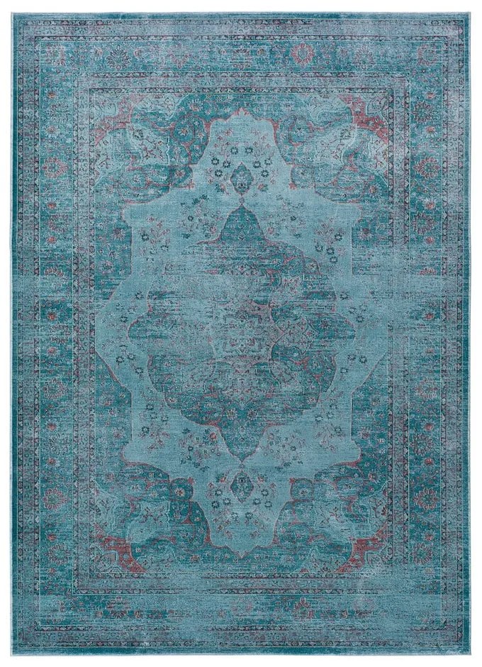 Niebieski dywan z wiskozy Universal Lara Aqua, 120x170 cm