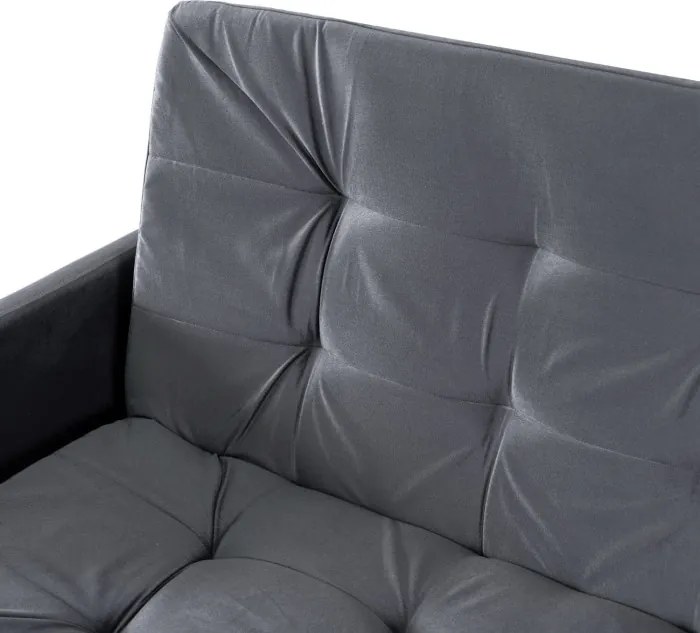 Sofa z Funkcją Spania STELLA Rozkładana Wersalka Dwuosobowa Szara Nowoczesna do Salonu