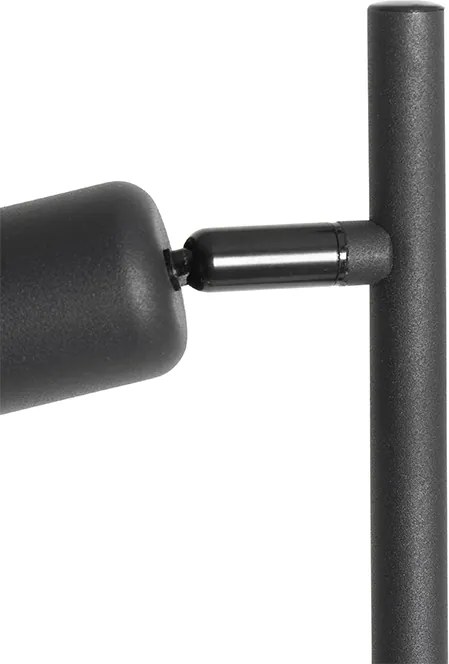 Designerska lampa podłogowa czarna ze złotem 3-światła - Noud