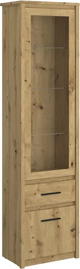 Szklana Witryna Do Salonu Dąb Artisan W9-T45
