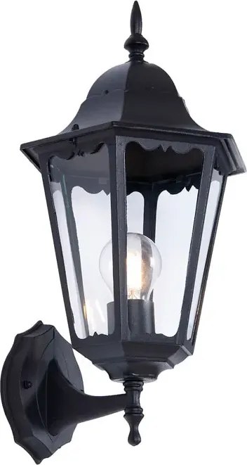 Czarna klasyczna lampa ścienna na dom - 4X S355 M0-H71
