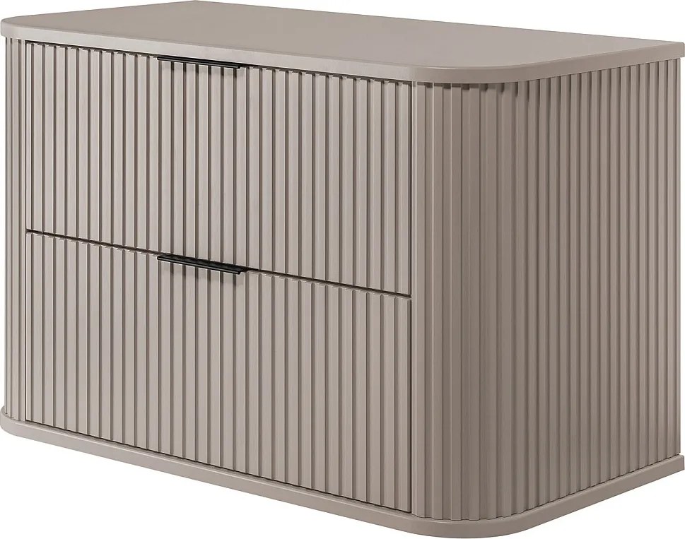 Szafka łazienkowa kaszmirowa z czarnym uchwytem, ​​80,4 x 51,7 x 41,5 cm