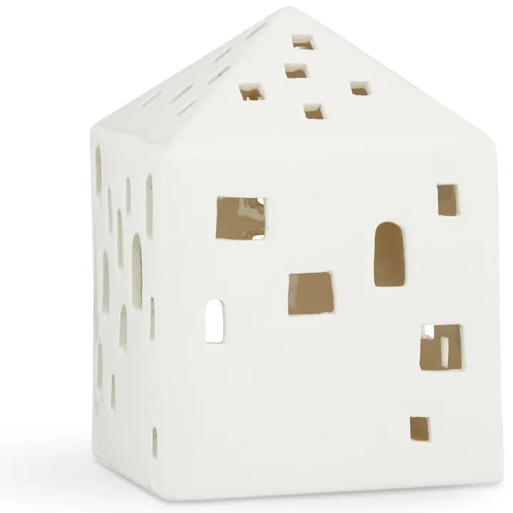 Biały ceramiczny świecznik Kähler Design Urbania Lighthouse Town