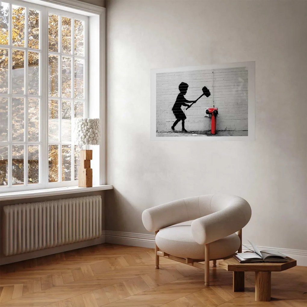 Plakat Zniszczyć hydrant 42x29,7 cm bez ramy z marginesem ARTGEIST B
