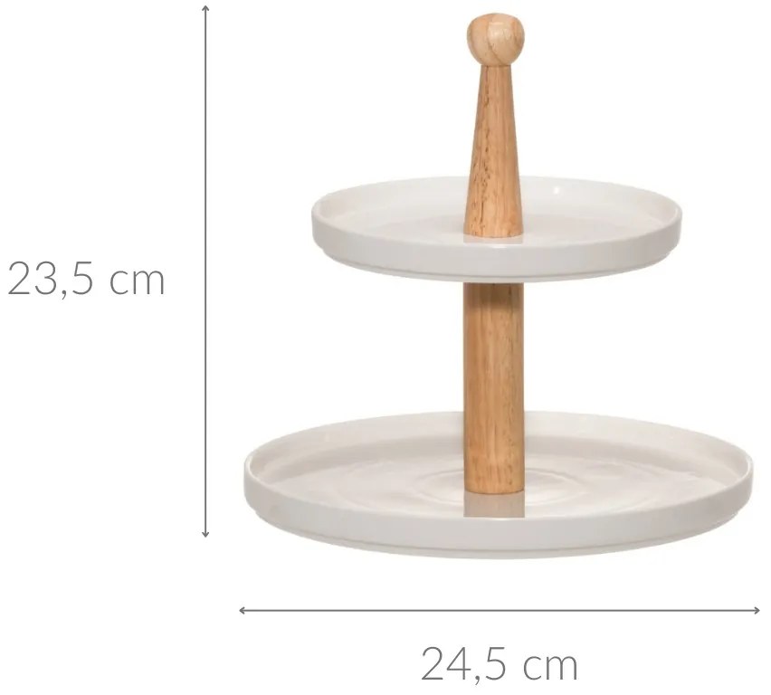 Patera trzypiętrowa ceramiczna, Ø 24,5 cm