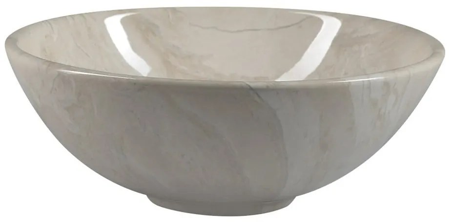 Beżowa ceramiczna okrągła umywalka ø 42 cm Dalma – Sapho