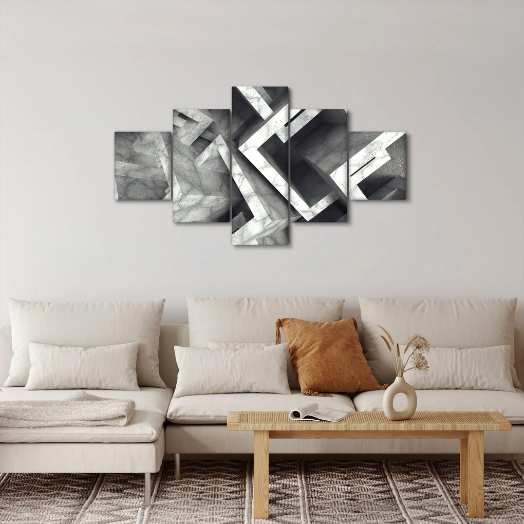 Abstrakcyjny obraz kostek (125x70 cm)