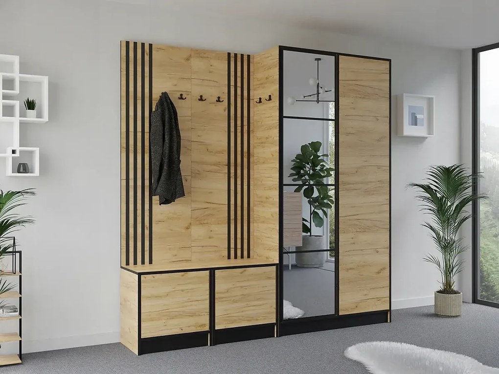 Garderoba EDEN 21 Dąb Craft Złoty