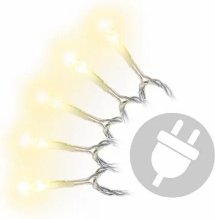 Garth świąteczny LED łańcuch - 10 m, 100 diod, ciepła biel