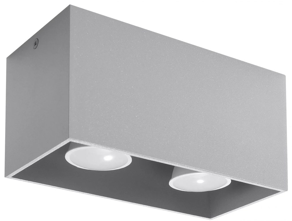 Szary geometryczny plafon LED - EX509-Lenobri