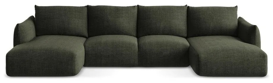 Zielony rozkładany narożnik (w kształcie litery U) Leila – Makamii